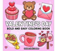 Valentine's Day Bold and Easy Coloring Book