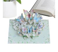 Valentines Day Cards for Kids,7.87*5.91in Vintage Butterfly Flower Decorations,Exploding tines Card - for Wife Mother Sister Kids Family Friends Holiday Engagement Ceremonies Special Occasions