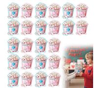 Valentines Day Cards for Kids-Valentines Popcorn Stickers, Personized Valentine's Day Stickers, Cute Kids Poppin' Valentine'sDay, School Class Party Favor Treat, Boys, Girls (24 pezzi)