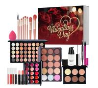 Valentines Day Cosmetics Kit - Face Makeup Lipstick Mascara for Sensitive Skin | Long Lasting, Vibrant Color, set di bellezza completo per il viaggio, per la notte, tutti i giorni, Mothers Girlfriends