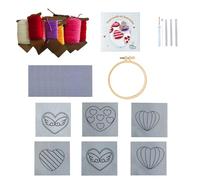 Valentines Day Decor, Punch Needle Coaster Set, Valentines Day Kit, Handmade Coaster Craft Kits, Festive Coaster Craft Kits, Cute Needle Art Kit for Gifting 9.84x9.06x1.97 pollici Unisex, San