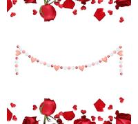 Valentines Day Decorations | 8.2ft Felt Romantic Heart Banner Home Decor | Hanging Love Themed Decoration | Soft Felt Heart Garland Design | Creates Warm Romantic Atmosphere | Suitable For Home Bedroo