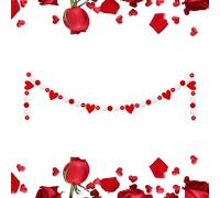 Valentine's Day Decorations,8.2ft Romantic Banner,Heart Felt Garland | For Home Bedroom Fireplace Party Wall Table Farmhouse