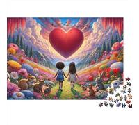 Valentine's Day Fantasy Garden Jigsaw Puzzle Impossible 1000 Pezzi Decorazione Per La Casa. Rilassamento E Intelligence Per Adulti E Ragazzi Da 14 Anni 38x26cm/1000pcs