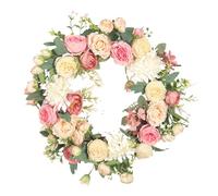 Valentine's Day Front Door Wreath | Rattan + ABS, 390 g, 40 cm Diameter