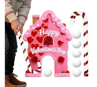Valentine's Day Golf Set, Valentine's Day Game, Mini Golf Course with Club & Balls for Couples Men Women Golfers Family Holiday Party Fun Interactive Game Compact and Easy to Carry