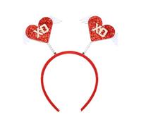 Valentines Day Headband - Cute Red Heart Shape Headband, Valentines Hairband, Valentines Headbands for Women | Festival Party Accessories, Photo Props Hair Decor for New Year Wedding