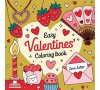 Valentine's Day-Love is in the Air: Easy simple adult coloring book