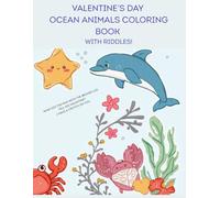 Valentine's Day Ocean Animals Riddles & Coloring Book