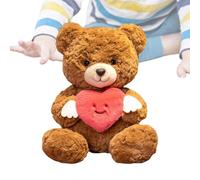 Valentine's Day Plush Bear - Giocattolo animale di peluche a forma di cuore che abbraccia | 9,84 in Cuscino per tiro di bambole a colori a soffitto, regalo romantico per donne, fidanzata, anniversari