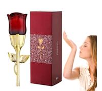 Valentine's day - Profumo da donna a forma di rosa, a lunga durata, con forza di fiducia in se stessi, un profumo che attira gli uomini e rilascia il tuo fascino della tentazione (rosso)