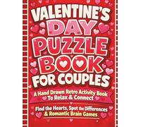 Valentines Day Puzzle Book For Couples: A Hand-Drawn Retro Activity Book to Relax and Connect | Find the Hearts, Spot the Differences & Romantic Brain Games