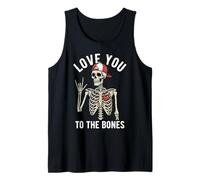 Valentines Day Skeleton Rocker Love You To The Bones Rock On Canotta