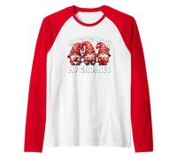 Valentines GNOME Single Mom Love Hanging with My Gnomies Maglia con Maniche Raglan