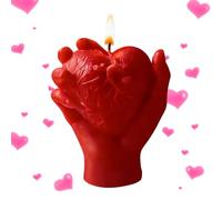 Valentines Scented Candles - 3,66 inch Weight: circa 130 Romantic Home Decor | Hand Held Heart Aromatherapy Candles | for Wedding Anniversaries Engagement Party Yoga Meditation Women Wife Girlfriend