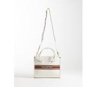 Valentino - Aella - Maxi borsa a libro color crema e cuoio-Marrone No Size