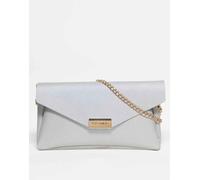 Valentino - Arpie - Pochette a busta argentata con tracolla a catenina-Argento No Size