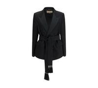 Valentino Black Fleece Wool Blazer - IT50 | L