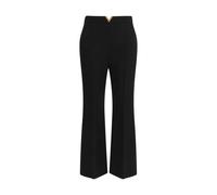 Valentino Black Fleece Wool Flared Pants - IT40 | M