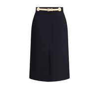 Valentino Black Fleece Wool Midi Skirt - IT44 | L