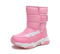 Valentino Donna Doposci Bambino Stivali Neve Bambini Stivaletti Ragazze Doposci Scarponcini Imbottiti di Pelo Scarpe Invernali Comodi Caldi E Antiscivolo Scarponcini da Neve Bambino (Rosa, 28.5)