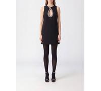 VALENTINO GARAVANI Abito mini A-line in crêpe couture con strass 40 Nero