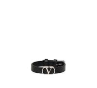 Valentino Garavani, ,Accessories ,Uomo ,Nero ,ONE SIZE Bracciale in pelle di lusso con accento metallico