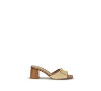 Valentino Garavani Beige Calf Leather Bos Taurus Platform Sandals - EU37/US7