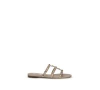 Valentino Garavani Beige Calf Leather Bos Taurus Sandals - EU40/US10