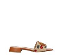 Valentino Garavani Beige Raffia Slippers - EU39/US9