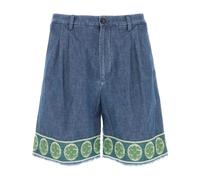 Valentino Garavani - Bermuda in Denim con Orlo Jacquard - - Shorts - Uomo - Blu - XL
