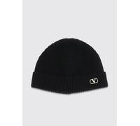 VALENTINO GARAVANI Berretto beanie in cashmere con risvolto e VLogo Signature OS Nero
