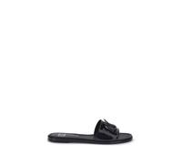 Valentino Garavani Black Calf Leather Bos Taurus Flat Sandals - EU36/US6