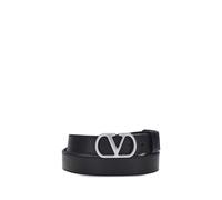 Valentino Garavani Black Calf Leather Bos Taurus Regular Belt - 90 cm / 36 Inches