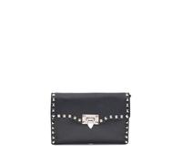 Valentino Garavani Black Calf Leather Bos Taurus Shoulder Bag