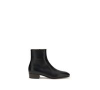 Valentino Garavani Black Goatskin Ankle Boots - EU39/US6