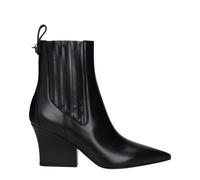 Valentino Garavani Black Leather Ankle Boots - EU37/US7