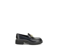 Valentino Garavani Black Leather Slip-On Loafers - EU40/US10