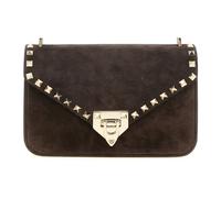 Valentino Garavani - Borsa a tracolla piccola Rockstud in camoscio - - Bags - Donna - Marrone - ONE SIZE