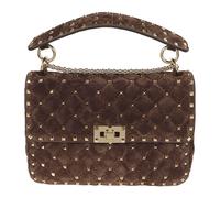 Valentino Garavani - Borsa Media Rockstud Spike in Camoscio - - Bags - Donna - Marrone - ONE SIZE