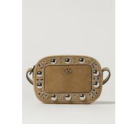 VALENTINO GARAVANI Borsa Nellcôte in camoscio con borchie applicate OS Beige