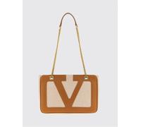 VALENTINO GARAVANI Borsa Viva Superstar in canvas e pelle OS Marrone