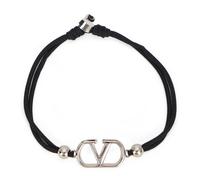 Valentino Garavani - Bracciale con dettaglio VLogo - - Accessories - Uomo - Nero - ONE SIZE
