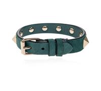 Valentino Garavani - Bracciale in camoscio con borchie - - Accessories - Donna - Verde - ONE SIZE