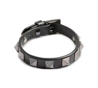 Valentino Garavani - Leather Bracelet - - Accessories - Uomo - Nero - ONE SIZE