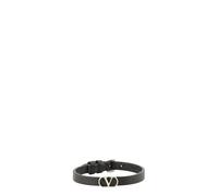 Valentino Garavani - Bracciale in Pelle con Firma VLogo - - Accessories - Uomo - Nero - ONE SIZE