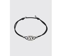 VALENTINO GARAVANI Bracciale Ovalette regolabile con logo VLogo Signature OS Nero