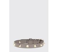 VALENTINO GARAVANI Bracciale Rockstud in pelle di capra con borchie OS Grigio