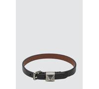 VALENTINO GARAVANI Bracciale Rockstud regolabile in pelle di vitello con borchie OS Nero