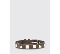 VALENTINO GARAVANI Bracciale Rockstud regolabile in pelle di vitello OS Moro